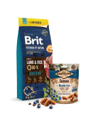 Brit Premium Dog by Nature Sensitive Lamb 15+3 kg + CARNILOVE Snack 200g ZDARMA