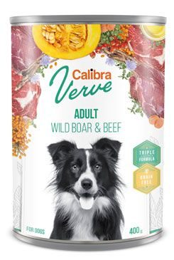 Calibra Dog Verve konz. GF Adult Wild Boar & Beef 400g