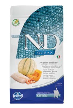 N&D OCEAN CAT Kitten Cod & Shrimp & Pumpkin & Melon 1,5kg