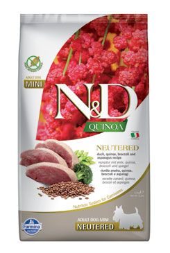N&D Quinoa DOG Neutered Duck & Broccoli & Asp. 2,5kg