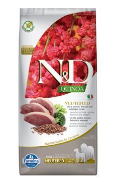 N&D Quinoa DOG Neutered Duck & Broccoli & Asp. 12kg