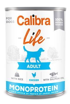 Calibra Dog Life konz. Adult Chicken with rice 400g