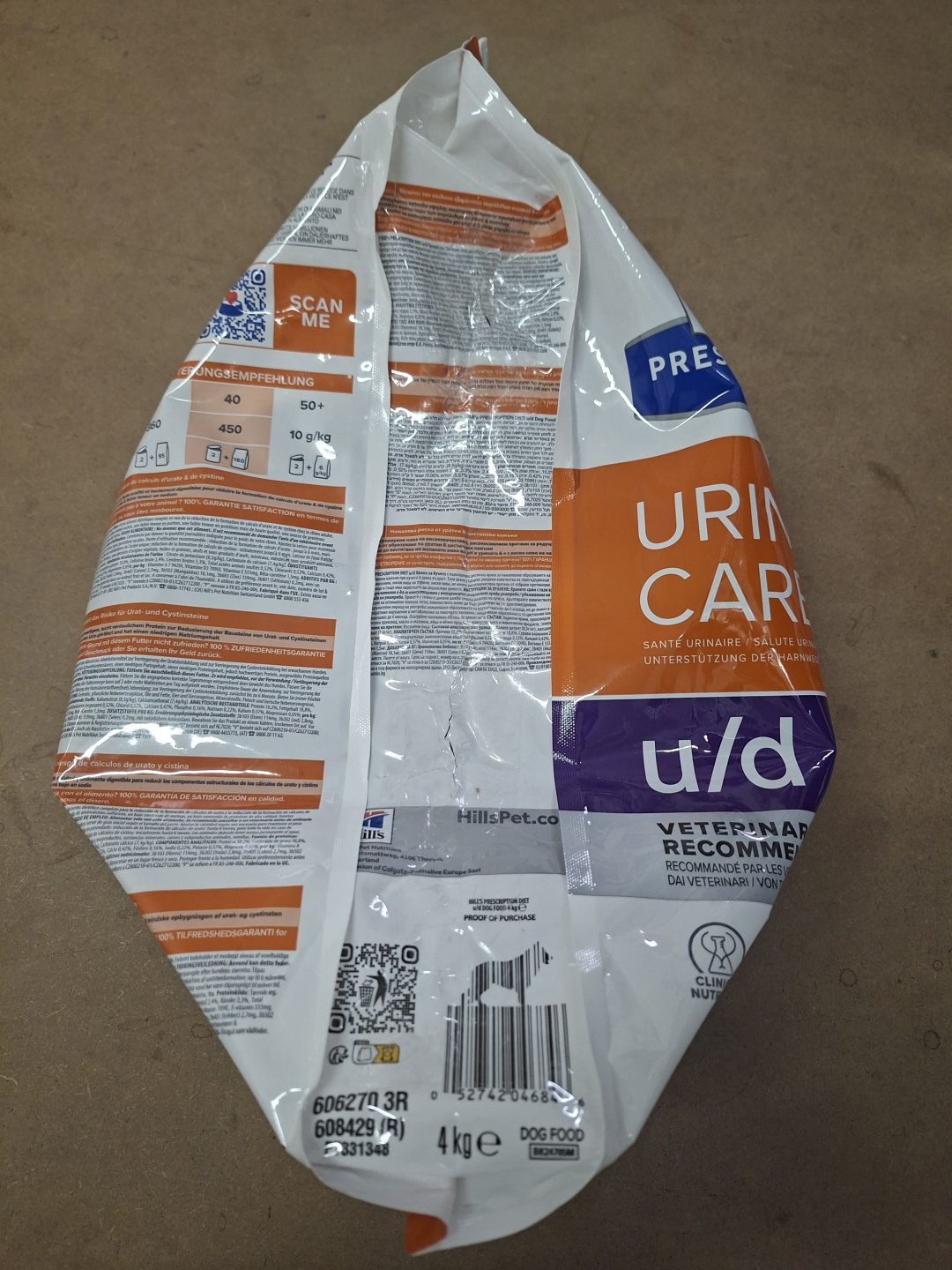 Hill's Can. PD U/D Urinary Care 4 kg - tržený pytel