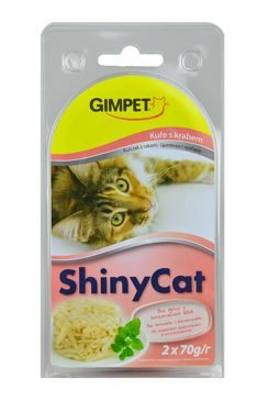 Gimpet kočka konz. ShinyCat kuře+krab 2x70g