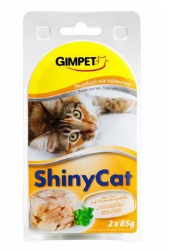 Gimpet kočka konz. ShinyCat tuňak+kuře 2x70g