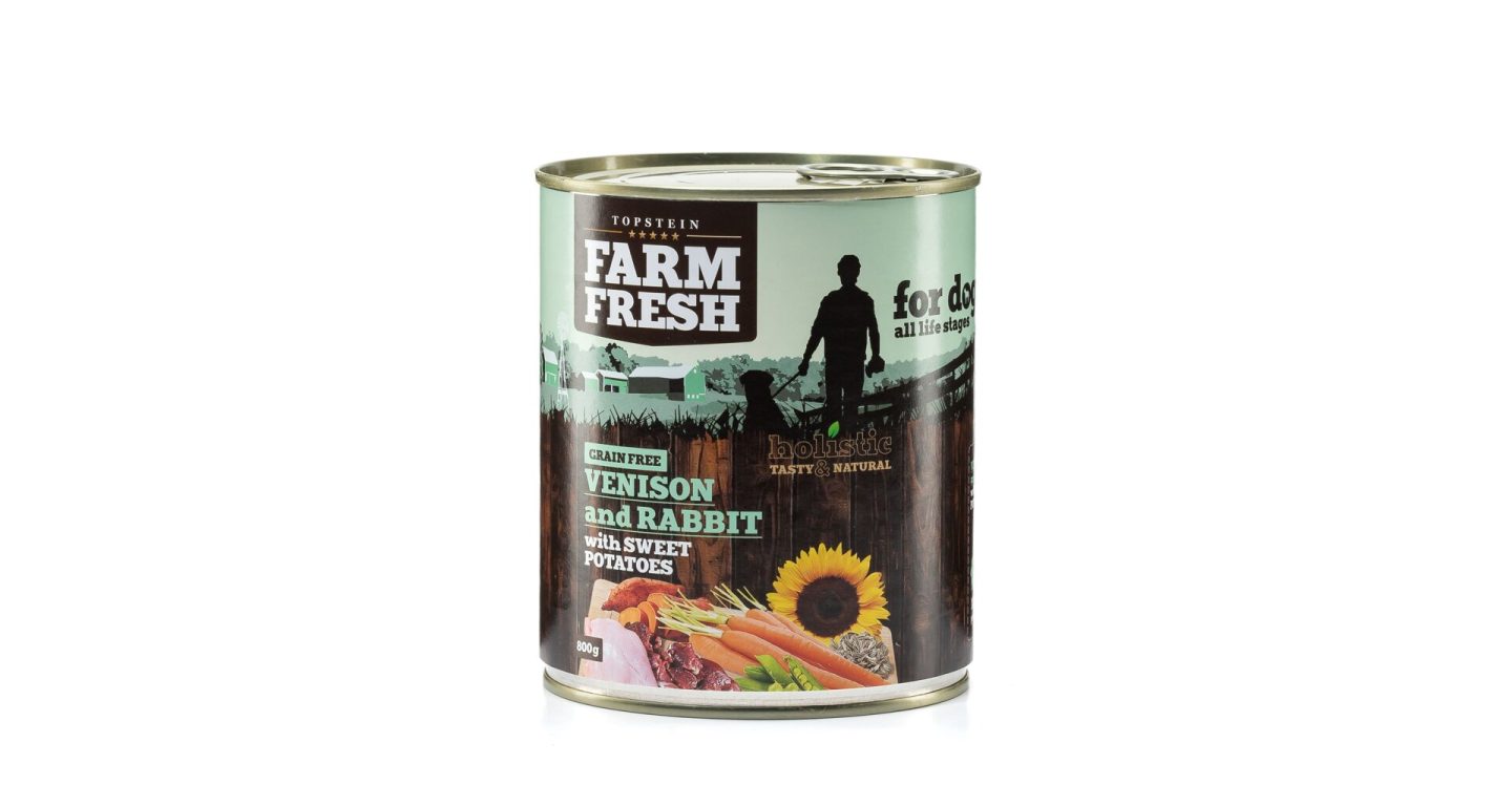 Farm Fresh Dog Venision&Rabit+Sweet Potatoes konz 800g