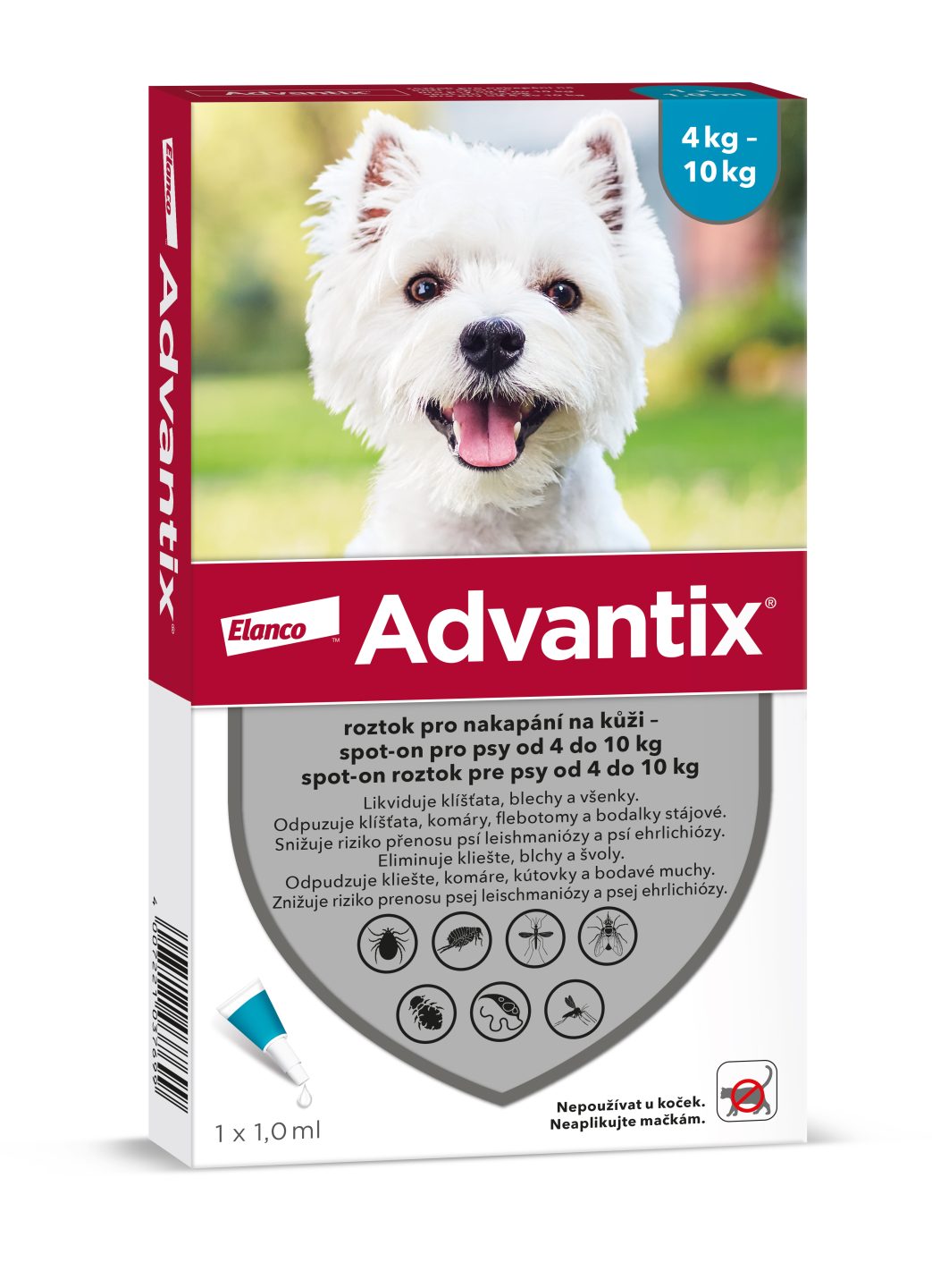 Advantix Spot On 1x1ml pro psy 4-10kg (1 pipeta)