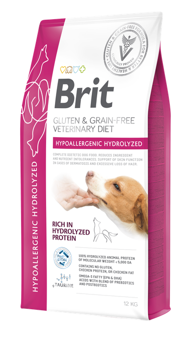 Brit Veterinary Diets Dog GF Hypoallergenic Hydrolyzed 12 kg