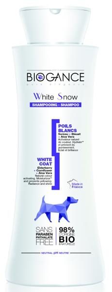 Biogance šampon White snow - pro bílou/světlou srst 250 ml