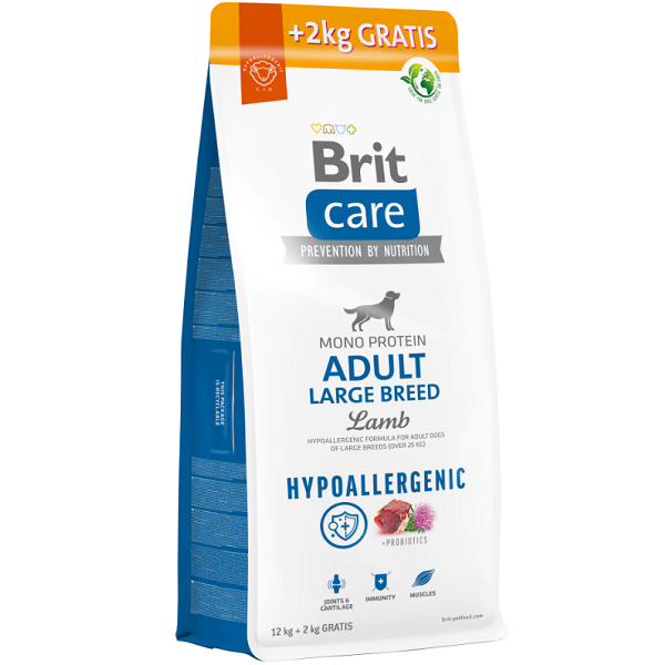 Brit Care Hypoallergenic Adult Large Breed Lamb 12+2 kg