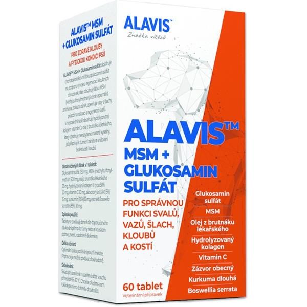 Alavis MSM+Glukosamin sulfát pro psy 60tbl