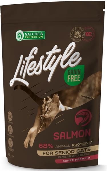Nature's Protection Cat Dry LifeStyle GF Senior Salmon 400 g