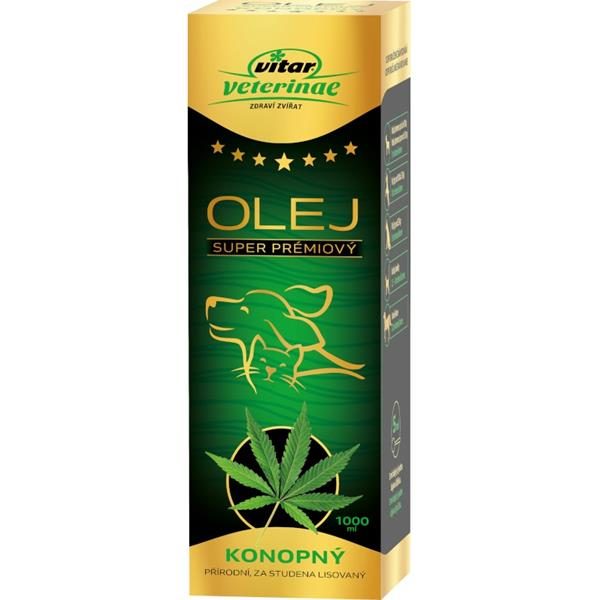 Vitar Veterinae konopný olej 1000 ml