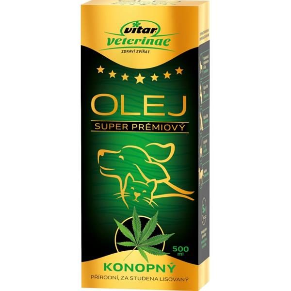 Vitar Veterinae konopný olej 500 ml