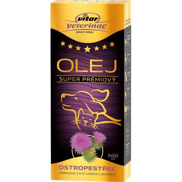 Vitar Veterinae ostropestřec olej 500 ml EXP 10/26
