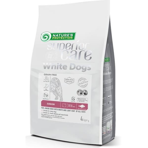 Nature's Protection Superior Care Dog Dry White Dogs Junior Grain Free White Fish 4 kg 