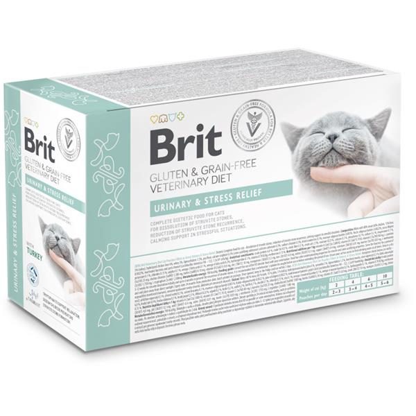 Brit VD Cat Pouch fillets in Gravy Urinary+Stres 12x85 g