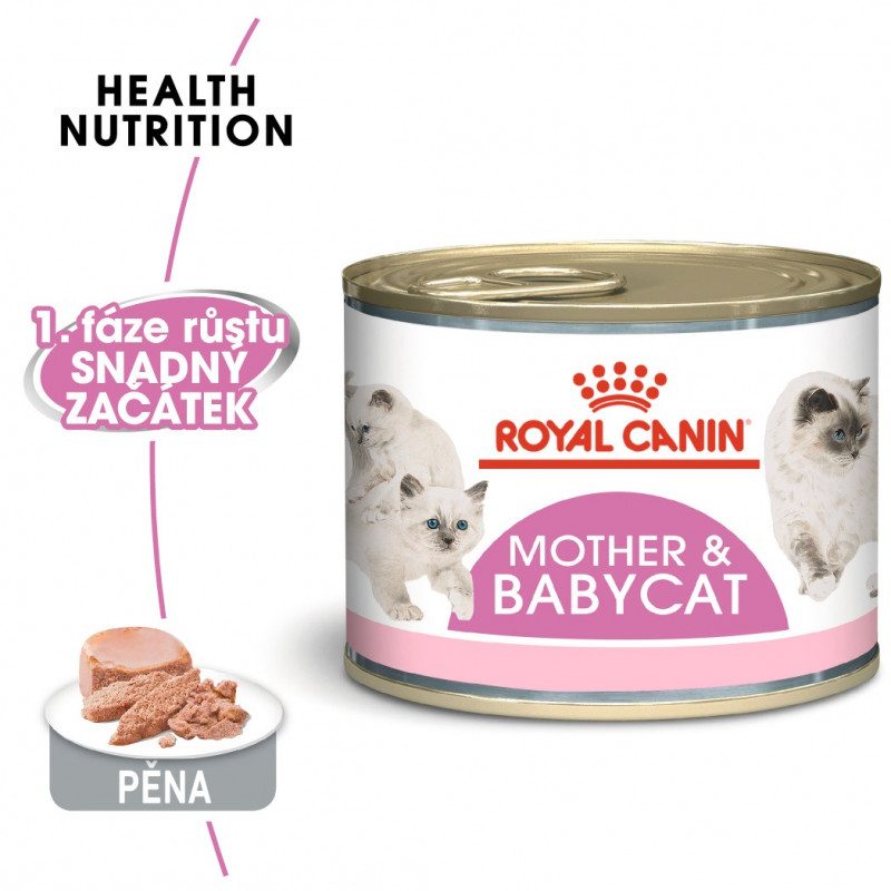 Royal Canin Babycat Instinctive Can konzerva pro kojící kočky a koťata 195 g