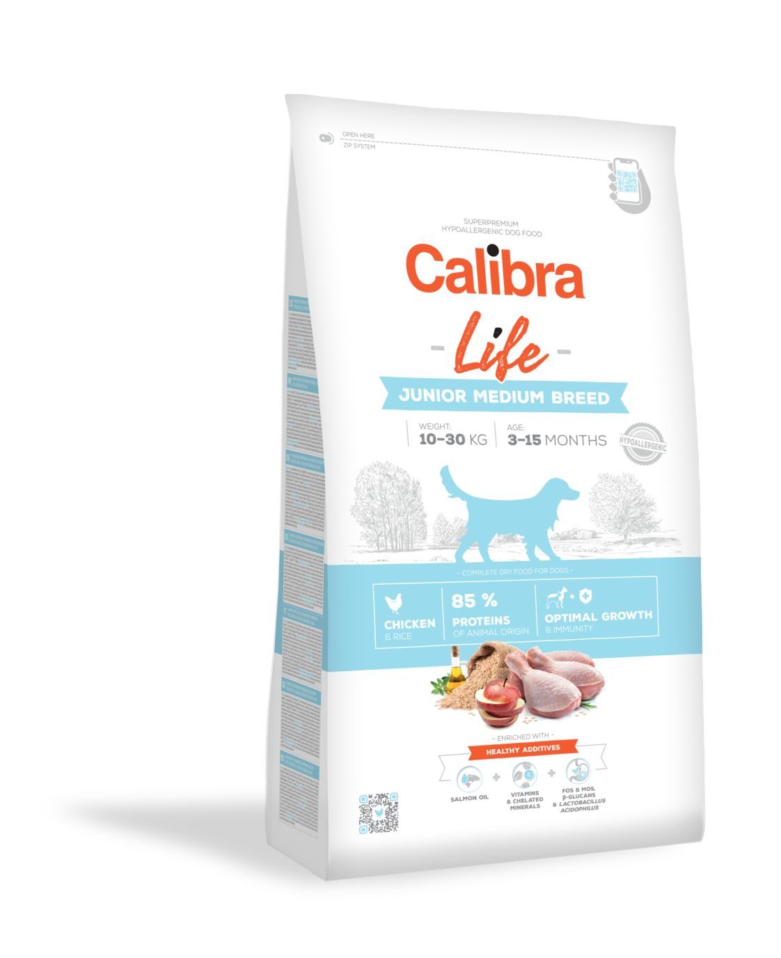 Calibra Dog Life Junior Medium Breed Chicken 12kg