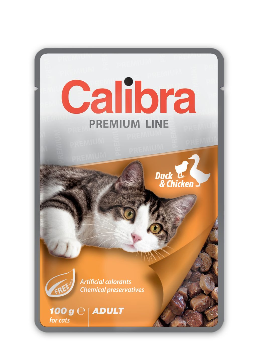 Calibra Cat kapsa Premium Adult Duck & Chicken 100g