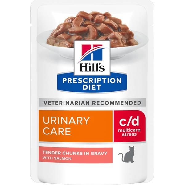 Hill's Fel. PD C/D Urinary Stress Salmon kapsa 12x85 g