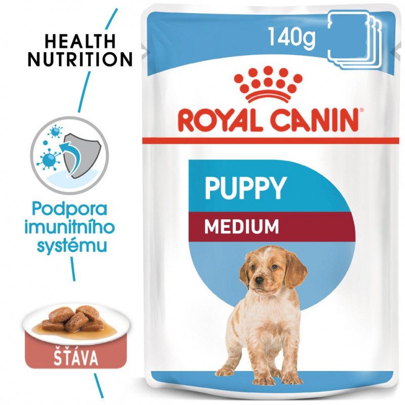 Royal Canin Medium Puppy, kapsička pro štěňata středních plemen 10 x 140 g