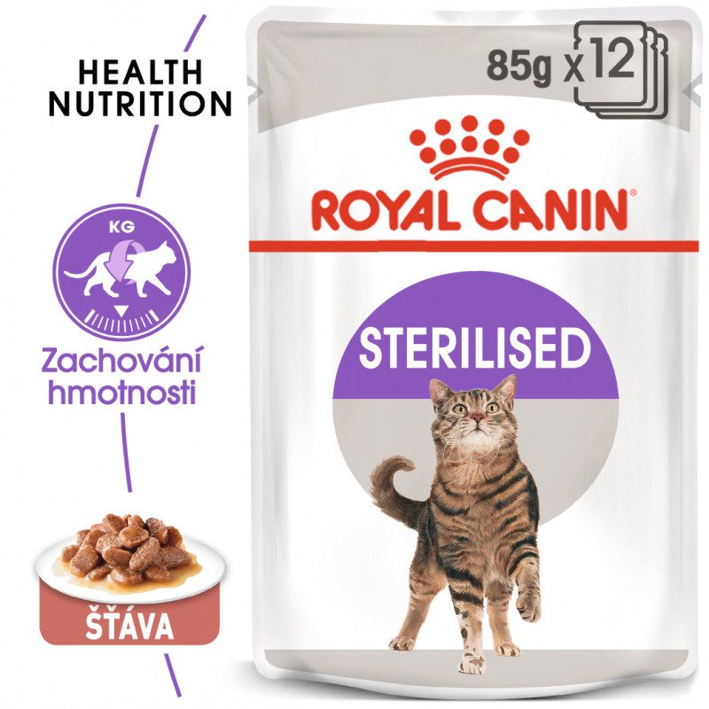 Royal Canin Sterilised Gravy kapsička pro kastrované kočky ve šťávě 85 g