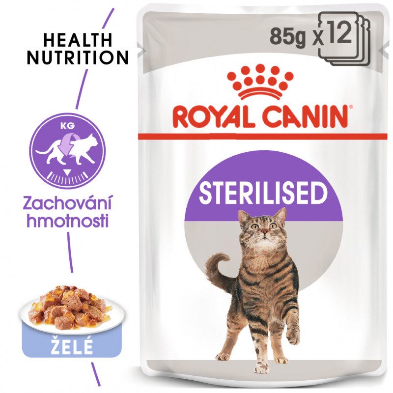 Royal Canin Sterilised Jelly kapsička pro kastrované kočky v želé 12 x 85 g