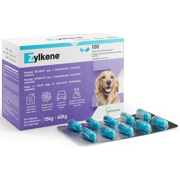 Vetoquinol Zylkene 450 mg pro velké psy od 15 kg do 60 kg 100 kapslí