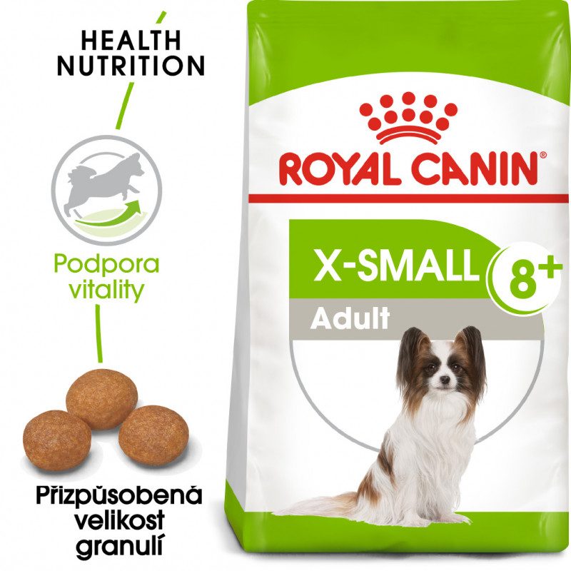 Royal Canin X-Small Adult 8+ granule pro stárnoucí trpasličí psy 1.5 Kg