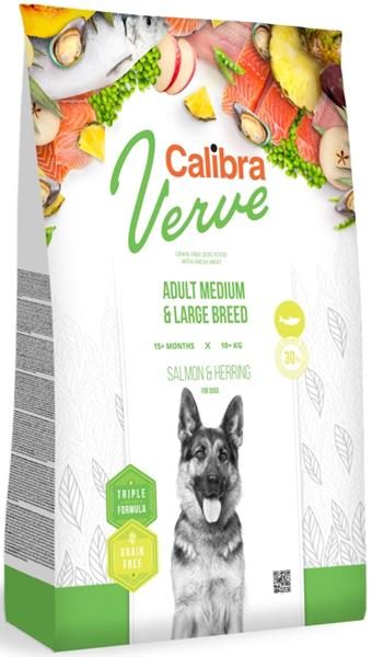 Calibra Dog Verve GF Adult M&L Salmon & Herring 12kg