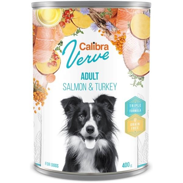 Calibra Dog Verve konz. GF Adult Salmon & Turkey 400g