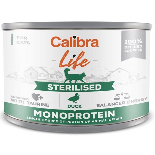 Calibra Cat Life konz. Sterilised Duck 200g