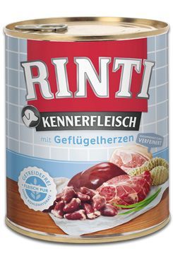 Rinti Dog Kennerfleisch konzerva drůbeží srdíčka 800g