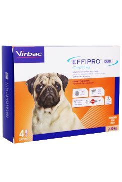 Effipro DUO Dog S (2-10kg) 67/20 mg, 4x0,67ml