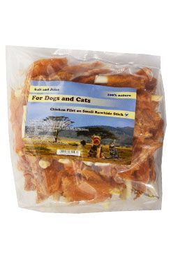 Pochoutka Kuřecí filety na tyčce buvolí kůže 6cm 250g