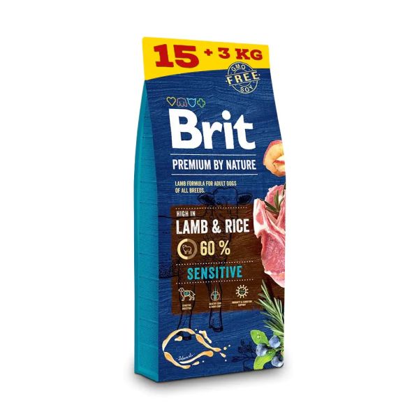 Brit Premium Dog by Nature Sensitive Lamb 15+3 kg