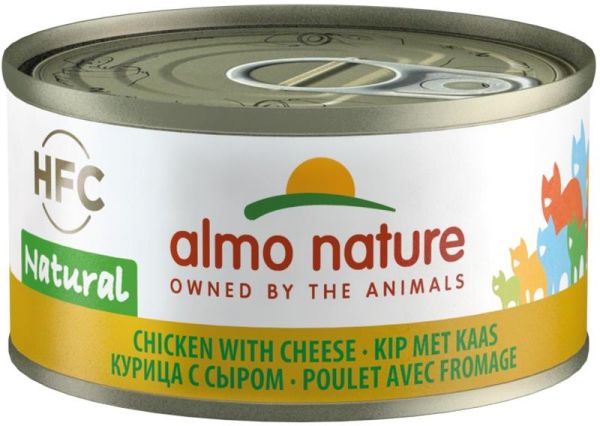 Almo Nature cat konz. Natural-kuře se sýrem 70g