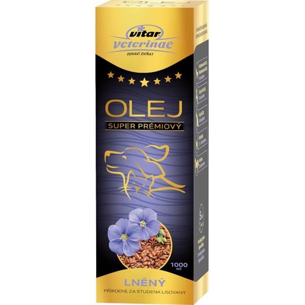 Vitar Veterinae lněný olej 1000 ml