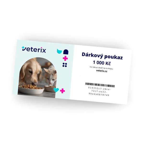 Dárkový poukaz v hodnotě 1000 Kč na nákup v e-shopu Veterix