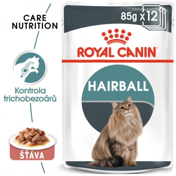 Royal Canin Hairball Care Gravy kapsička pro kočky ve šťávě pro správné vylučování smotků ve šťávě 85 g