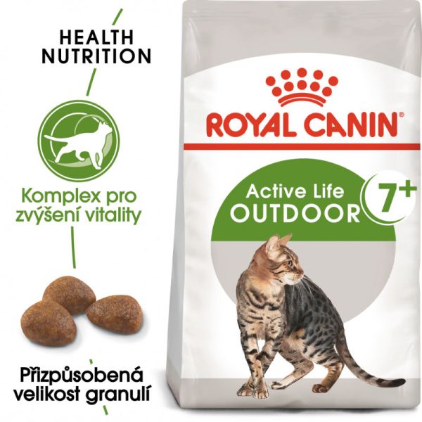Royal Canin Outdoor 7+ granule pro stárnoucí kočky s častým pohybem venku 2 Kg