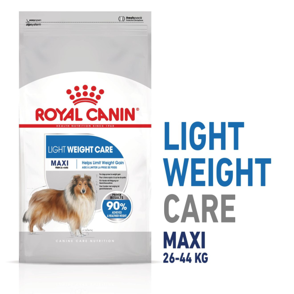 Royal Canin Maxi Light Weight Care dietní granule pro dospělé psy velkých plemen se sklonem k nadváze - 12 kg