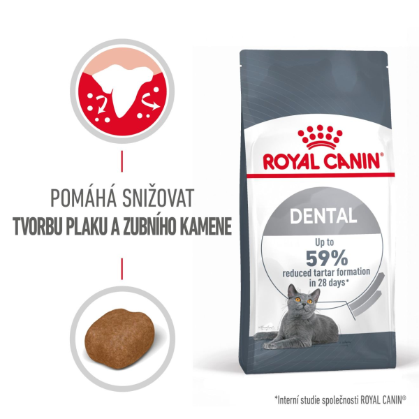 Royal Canin Dental Care granule pro dospělé kočky snižující tvorbu zubního kamene - 4 kg