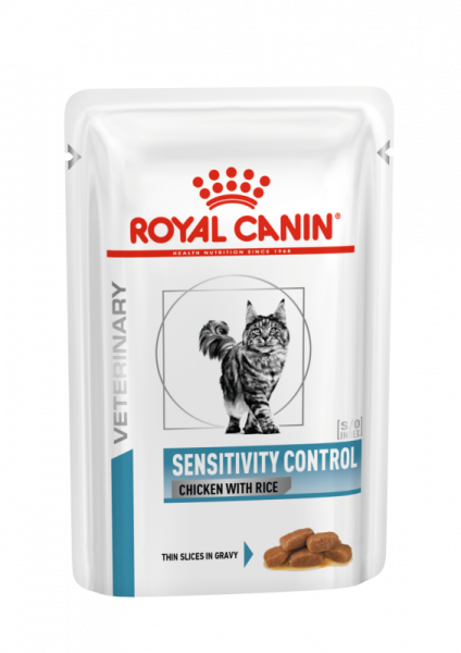 Royal Canin Veterinary Health Nutrition Cat Sensitivity Control Chicken&Rice Pouch 12x 0.85 Kg