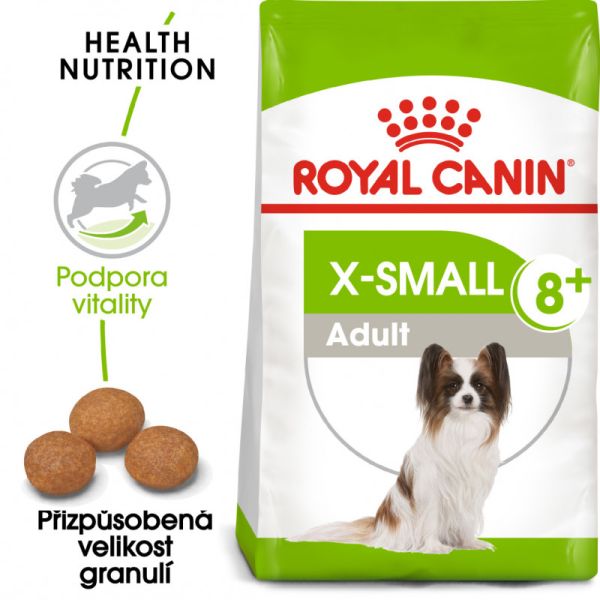 Royal Canin X-Small Adult 8+ granule pro stárnoucí trpasličí psy 500 g