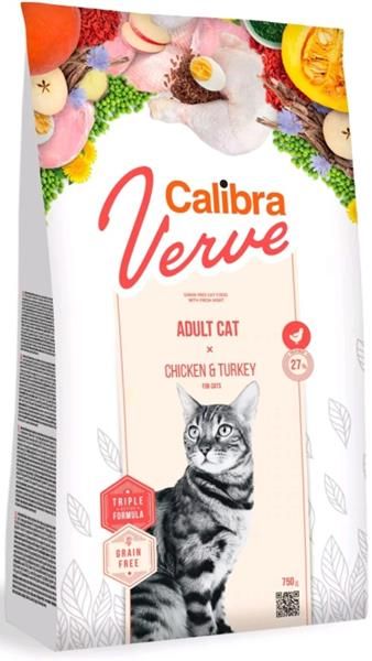 Calibra Cat Verve Grain Free Adult Chicken&Turkey 750 g