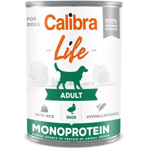 Calibra Dog Life konz. Adult Duck with rice 400g