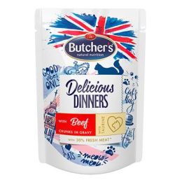 Butcher's Cat Class.Delic.Dinn. hovězí kapsa 100g