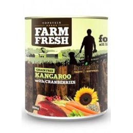 Farm Fresh Dog Kangaroo with Cranberries konzerva 800g